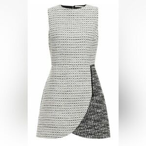 NWT Alice + Olivia Sally Side Zip Boucle Tweed Mini Dress 10 Boucle $440